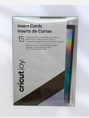 Cricut Joy Insert Cards, Gray/Silver Holographic 4.25" x 5.5"